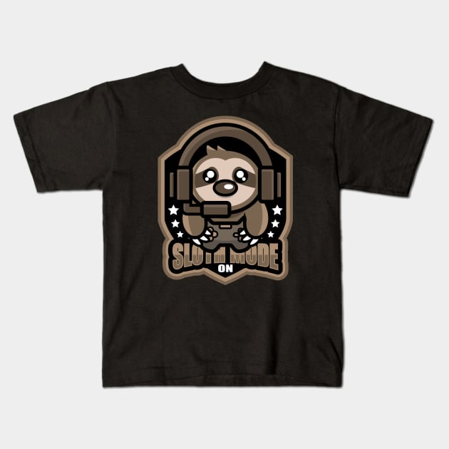 Sloth Mode On Kids T-Shirt by jrberger